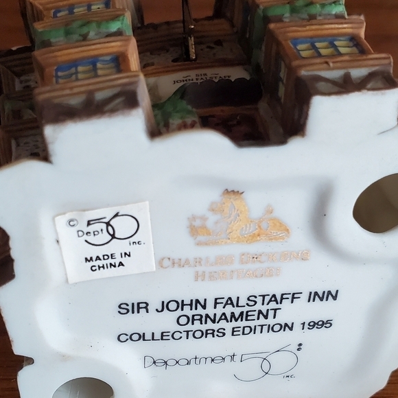 Dept 56 Sir John Falstaff Inn Ornament Collectors Edition 1995 - Picture 6 of 7